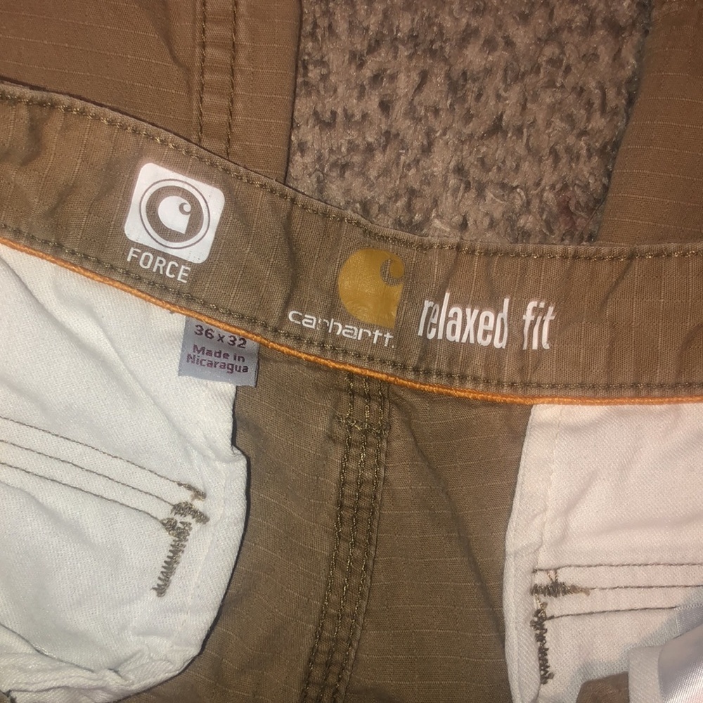 Carhartt Force 101148257 Cargo Pants Mens Ripstop Brown Workwear Carpenter - Picture 2 of 12